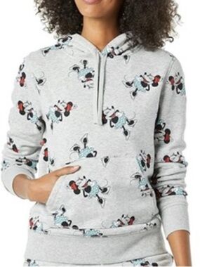 Disney Minnie Mouse Pull Over Hoodie - Large - NWT